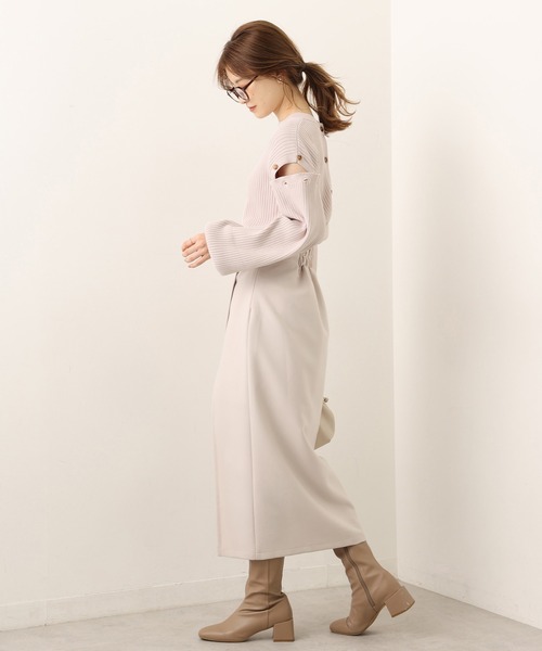 one after another NICE CLAUP（ワンアフターアナザーナイスクラップ）の「マルチWAYニットトップス（ニット/セーター・レディース・ネイビー/オフホワイト/ライトパープル/ピンク系その他・FREE）」の9枚目の写真