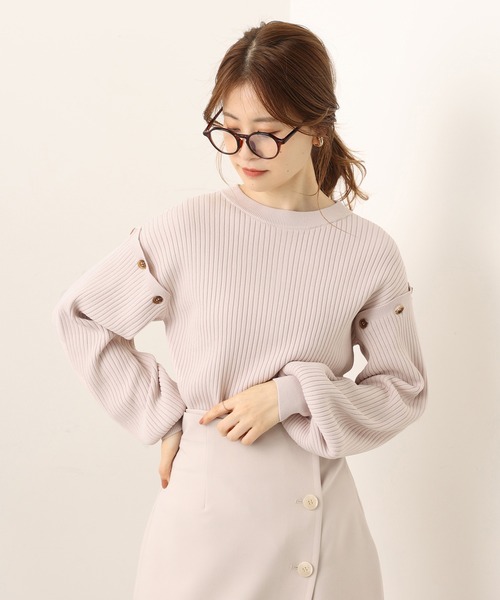 one after another NICE CLAUP（ワンアフターアナザーナイスクラップ）の「マルチWAYニットトップス（ニット/セーター・レディース・ネイビー/オフホワイト/ライトパープル/ピンク系その他・FREE）」の13枚目の写真