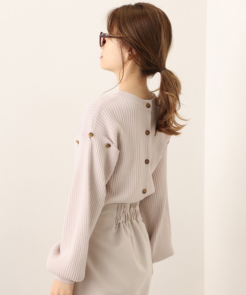 one after another NICE CLAUP（ワンアフターアナザーナイスクラップ）の「マルチWAYニットトップス（ニット/セーター・レディース・ネイビー/オフホワイト/ライトパープル/ピンク系その他・FREE）」の14枚目の写真