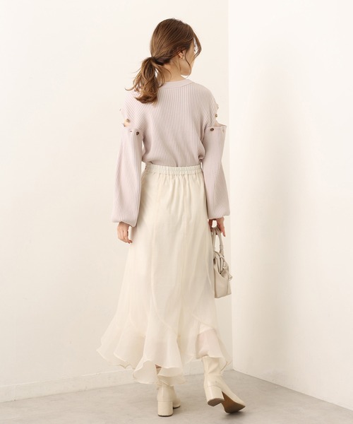 one after another NICE CLAUP（ワンアフターアナザーナイスクラップ）の「マルチWAYニットトップス（ニット/セーター・レディース・ネイビー/オフホワイト/ライトパープル/ピンク系その他・FREE）」の17枚目の写真