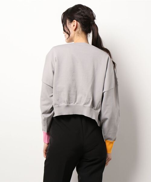 Paradise Picnic（パラダイスピクニック）の「doll up oops カフス配色カーディガン（カーディガン/ボレロ・レディース・グレー/ピンク/グリーン・FREE）」の5枚目の写真