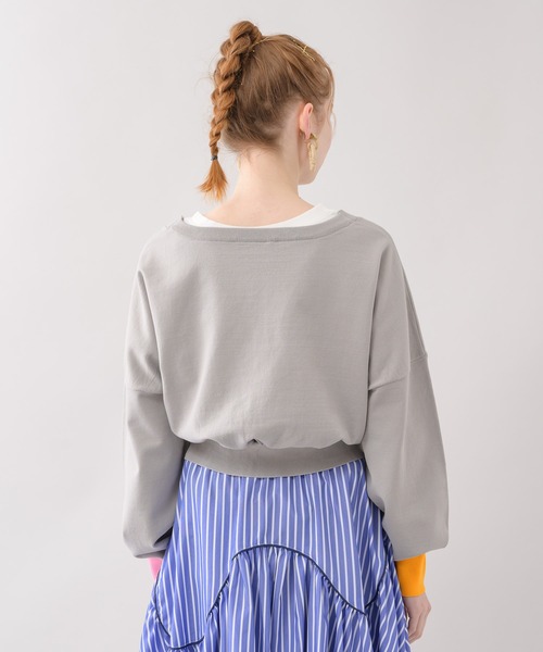 Paradise Picnic（パラダイスピクニック）の「doll up oops カフス配色カーディガン（カーディガン/ボレロ・レディース・グレー/ピンク/グリーン・FREE）」の13枚目の写真