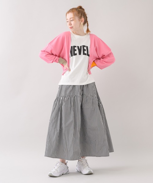 Paradise Picnic（パラダイスピクニック）の「doll up oops カフス配色カーディガン（カーディガン/ボレロ・レディース・グレー/ピンク/グリーン・FREE）」の17枚目の写真