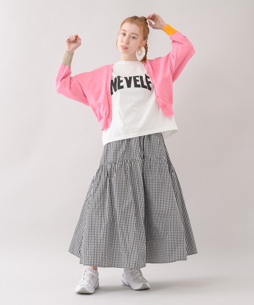 Paradise Picnic（パラダイスピクニック）の「doll up oops カフス配色カーディガン（カーディガン/ボレロ・レディース・グレー/ピンク/グリーン・FREE）」の18枚目の写真