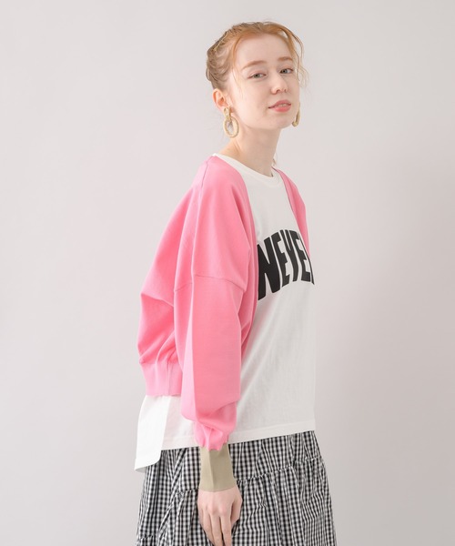 Paradise Picnic（パラダイスピクニック）の「doll up oops カフス配色カーディガン（カーディガン/ボレロ・レディース・グレー/ピンク/グリーン・FREE）」の20枚目の写真