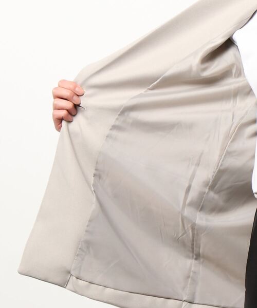 ehka sopo(エヘカソポ)の「無地/チェックテーラードジャケット(セットアップ可)(テーラードジャケット・レディース・シルバーグレー/グリーン/グレー・フリ-)」の6枚目の写真