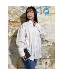 綿麻ストレッチビッグシルエットシャツ(IR) オーバーサイズ メンズ レディース