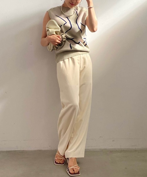 トップス Ameri MEDI CURVE ART 2WAY VEST KNIT TOP Ameri（アメリ）の「MEDI CURVE ART 2WAY VEST KNIT TOP（ニット