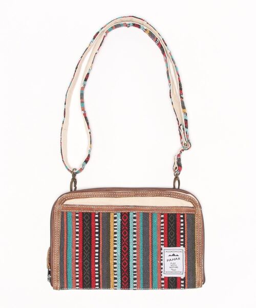 チャイハネ（チャイハネ）の「【チャイハネ】パハルマルチケース/ショルダーポーチ（パスポートケース・レディース・ホワイト/ネイビー/ブラウン/レッド/ブルー・FREE）」の5枚目の写真