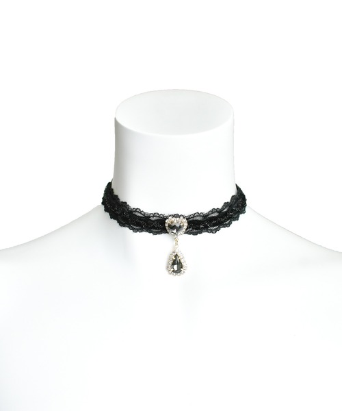 ROJITA（ロジータ）の「ハート＆しずくビジュチョーカー（チョーカー・レディース・ホワイト/ブラック・FREE）」の20枚目の写真