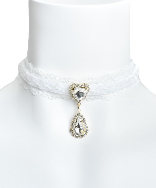 ROJITA（ロジータ）の「ハート＆しずくビジュチョーカー（チョーカー・レディース・ホワイト/ブラック・FREE）」の18枚目の写真