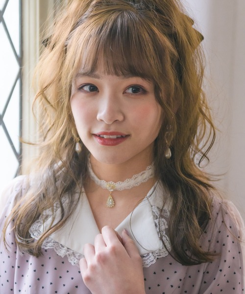 ROJITA（ロジータ）の「ハート＆しずくビジュチョーカー（チョーカー・レディース・ホワイト/ブラック・FREE）」の14枚目の写真