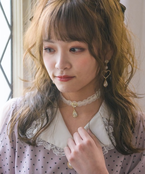 ROJITA（ロジータ）の「ハート＆しずくビジュチョーカー（チョーカー・レディース・ホワイト/ブラック・FREE）」の21枚目の写真