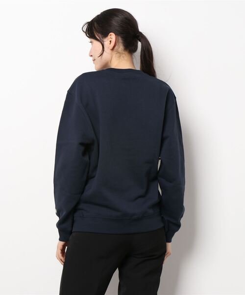 Q(キュー)の「カレッジロゴスウェット(スウェット・レディース・ネイビー/グリーン/アイボリー・MEDIUM)」の11枚目の写真