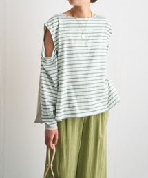 ボーダーフレアプルオーバー -手洗い可能-