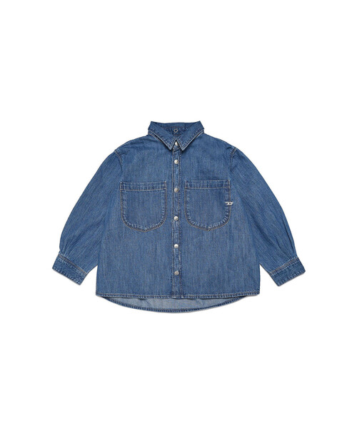 DIESEL KID ジュニア デニムシャツオーバーサイズ スナップボタン