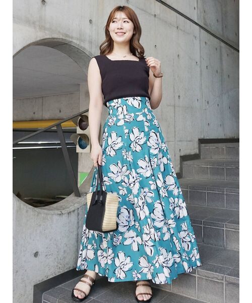 MERCURYDUO(マーキュリーデュオ)の「【To/】スクエアタンクハイツイストリブニット(ニット/セーター・レディース・オフホワイト/ピンク/グリーン/ダークブラウン・FREE)」の5枚目の写真