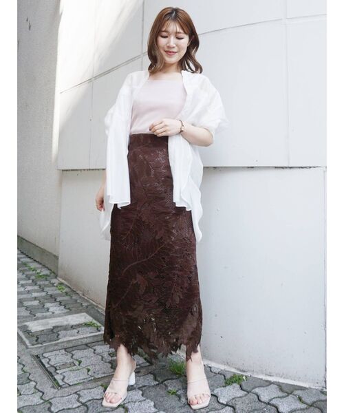 MERCURYDUO(マーキュリーデュオ)の「【To/】スクエアタンクハイツイストリブニット(ニット/セーター・レディース・オフホワイト/ピンク/グリーン/ダークブラウン・FREE)」の10枚目の写真