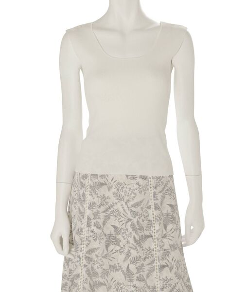 MERCURYDUO(マーキュリーデュオ)の「【To/】スクエアタンクハイツイストリブニット(ニット/セーター・レディース・オフホワイト/ピンク/グリーン/ダークブラウン・FREE)」の14枚目の写真