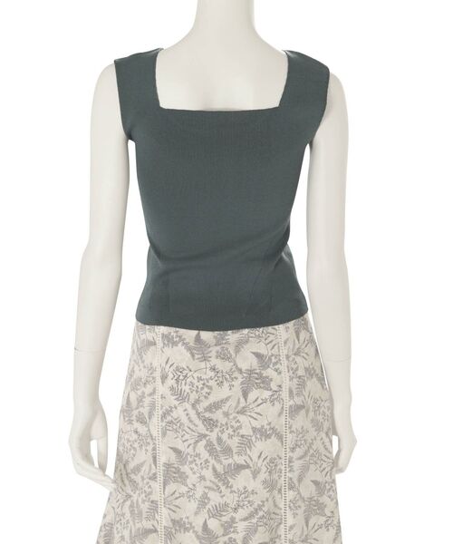 MERCURYDUO(マーキュリーデュオ)の「【To/】スクエアタンクハイツイストリブニット(ニット/セーター・レディース・オフホワイト/ピンク/グリーン/ダークブラウン・FREE)」の17枚目の写真