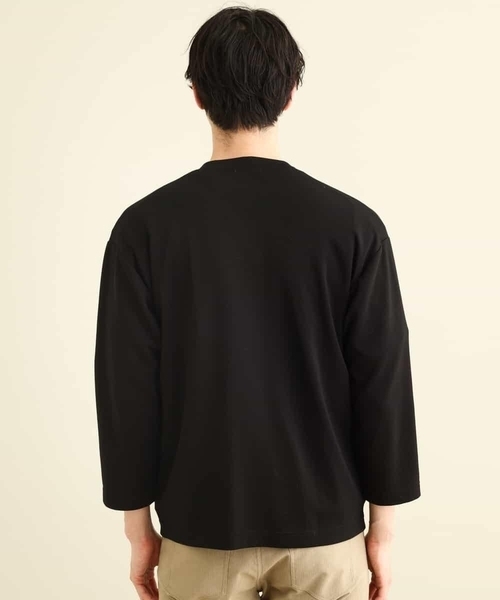 a.v.v（アーヴェヴェ）の「【累計8000枚販売】なめらかダンボールカーディガン(8分袖)（カーディガン/ボレロ・メンズ・ライトブルー/ブラック/ミント・48/46/50）」の19枚目の写真