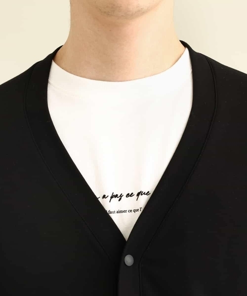 a.v.v（アーヴェヴェ）の「【累計8000枚販売】なめらかダンボールカーディガン(8分袖)（カーディガン/ボレロ・メンズ・ライトブルー/ブラック/ミント・48/46/50）」の15枚目の写真