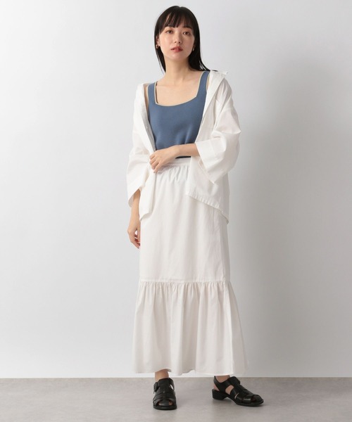 LOWRYS FARM（ローリーズファーム）の「ソウバリパイピングタンク　274534（Tシャツ/カットソー・レディース・ホワイト/ブラック/ブラウン/イエロー/ブルー・FREE）」の6枚目の写真