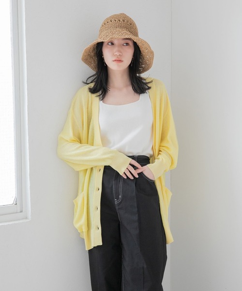 LOWRYS FARM（ローリーズファーム）の「ソウバリパイピングタンク　274534（Tシャツ/カットソー・レディース・ホワイト/ブラック/ブラウン/イエロー/ブルー・FREE）」の7枚目の写真