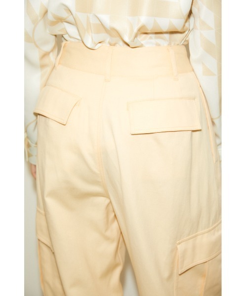 THROW by SLY（スローバイスライ）の「THROW COTTON LINEN OVER WORK PT コットン リネン オーバー ワークパンツ（スラックス・レディース・オレンジ系その他/ダークカーキ・0/1）」の5枚目の写真