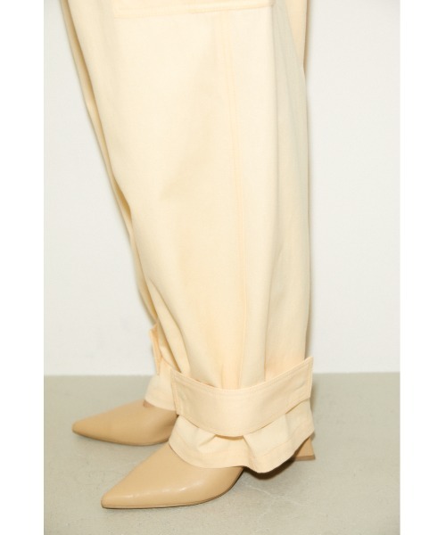 THROW by SLY（スローバイスライ）の「THROW COTTON LINEN OVER WORK PT コットン リネン オーバー ワークパンツ（スラックス・レディース・オレンジ系その他/ダークカーキ・0/1）」の7枚目の写真