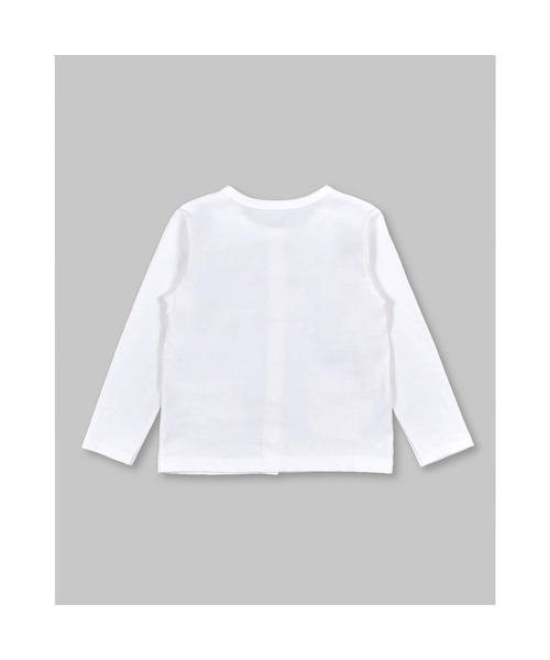 Noeil aime BeBe(ノイユエイムベベ)の「NoeilaimeBeBe/【UV加工】フルーツリンゴ刺繍天竺カーディガン(80~130cm)(カーディガン/ボレロ・キッズ・ホワイト・120/110/100/130/90/80)」の7枚目の写真