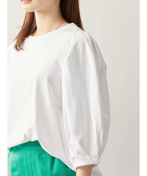 AMERICAN HOLIC(アメリカンホリック)の「袖ボリュームカットプルオーバー(Tシャツ/カットソー・レディース・ネイビー/オフホワイト/サックスブルー/ピンク・M/L)」の12枚目の写真