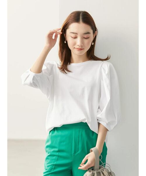 AMERICAN HOLIC(アメリカンホリック)の「袖ボリュームカットプルオーバー(Tシャツ/カットソー・レディース・ネイビー/オフホワイト/サックスブルー/ピンク・M/L)」の16枚目の写真