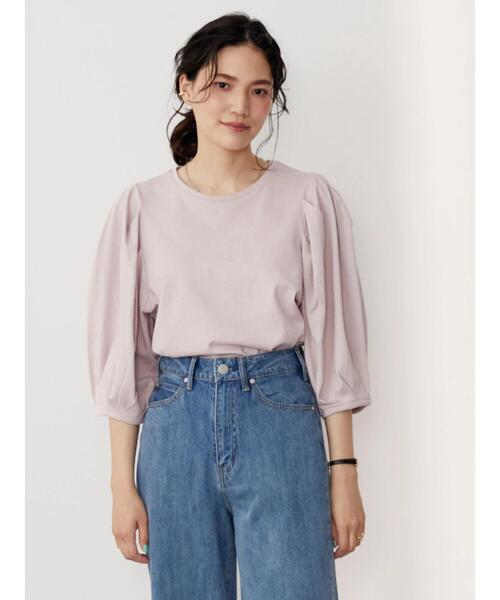 AMERICAN HOLIC(アメリカンホリック)の「袖ボリュームカットプルオーバー(Tシャツ/カットソー・レディース・ネイビー/オフホワイト/サックスブルー/ピンク・M/L)」の18枚目の写真