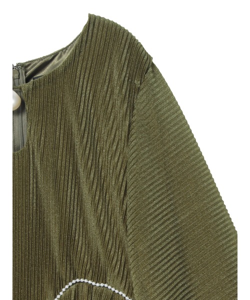 PAMEO POSE(パメオポーズ)の「Aqua Lyra Dress(ワンピース・レディース・ブラック/ピンク/カーキ・SMALL/LARGE)」の12枚目の写真