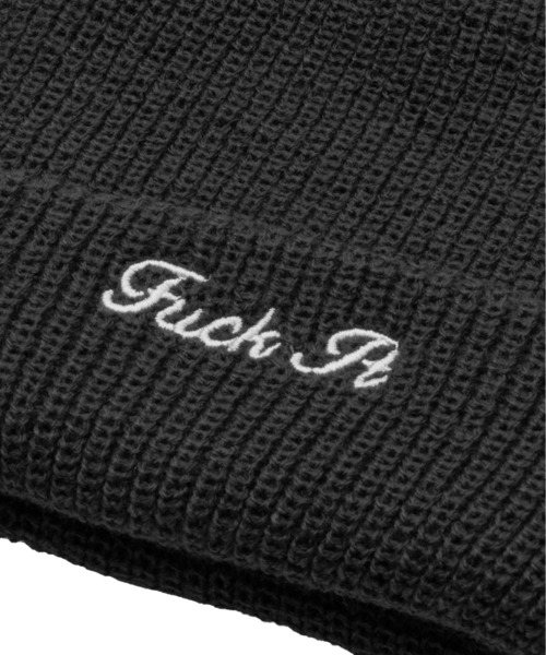 HUF（ハフ）の「FUCK IT BEANIE / HUF ビーニー ニット帽（ニットキャップ/ビーニー・メンズ・ブラック/グリーン/ヘザーグレー/ブルー系その他・O/S）」の9枚目の写真