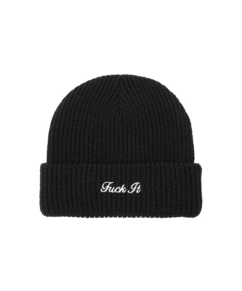 HUF（ハフ）の「FUCK IT BEANIE / HUF ビーニー ニット帽（ニットキャップ/ビーニー・メンズ・ブラック/グリーン/ヘザーグレー/ブルー系その他・O/S）」の7枚目の写真