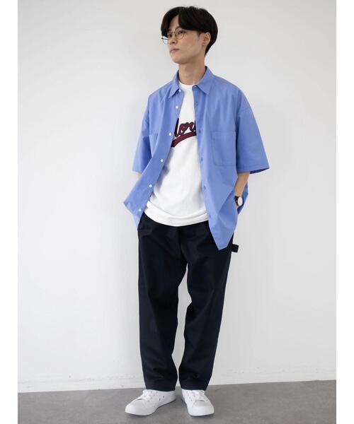 CRAFT STANDARD BOUTIQUE(クラフトスタンダードブティック)の「16/-OE天竺布帛刺繍TEE *(Tシャツ/カットソー・レディース・オフホワイト/ラベンダー/ブルー・S/M/L)」の5枚目の写真