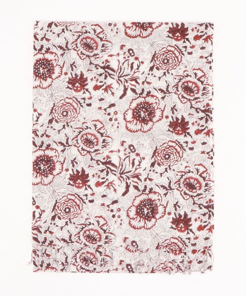 アニエスベー ストール Kc17 Agnes B メンズ フリンジ ショール Echarpe コットン100 プリント ブラックxホワイト Periciajudicial Adm Br