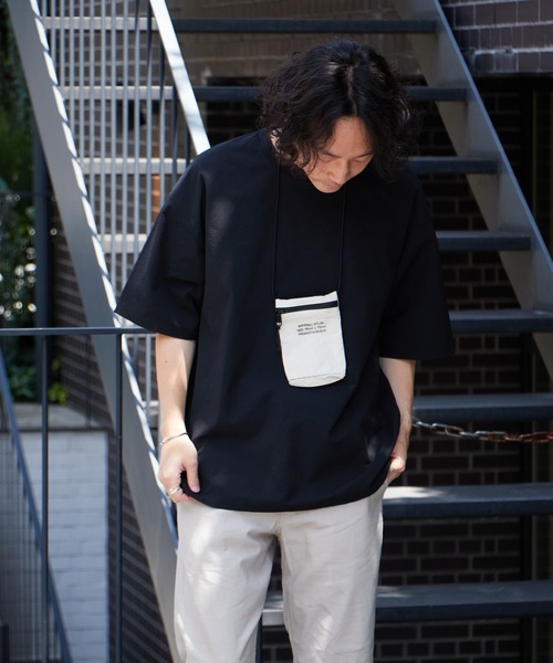 CIAOPANIC TYPY(チャオパニックティピー)の「【セットアップ対応】ストレッチシアサッカー クルーネックTee(Tシャツ/カットソー・メンズ・ブラック/ネイビー/ブルー・L/M)」の13枚目の写真