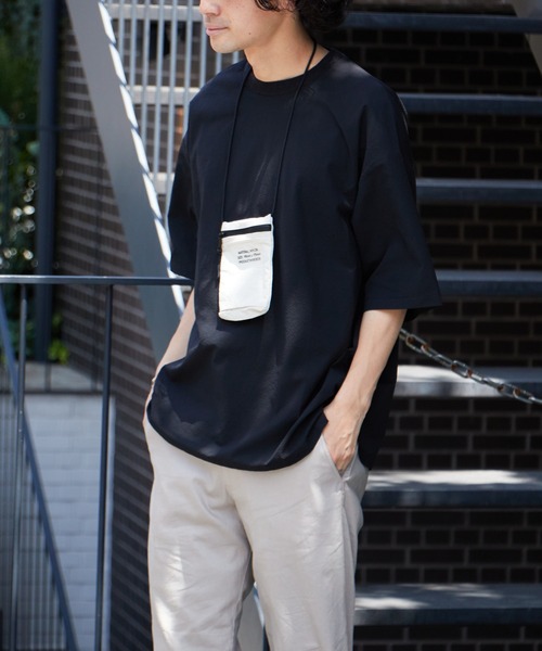 CIAOPANIC TYPY(チャオパニックティピー)の「【セットアップ対応】ストレッチシアサッカー クルーネックTee(Tシャツ/カットソー・メンズ・ブラック/ネイビー/ブルー・L/M)」の12枚目の写真