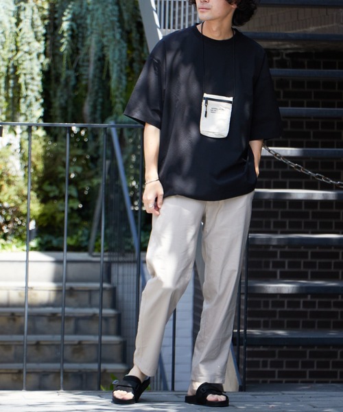 CIAOPANIC TYPY(チャオパニックティピー)の「【セットアップ対応】ストレッチシアサッカー クルーネックTee(Tシャツ/カットソー・メンズ・ブラック/ネイビー/ブルー・L/M)」の16枚目の写真
