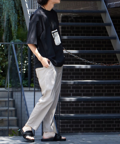 CIAOPANIC TYPY(チャオパニックティピー)の「【セットアップ対応】ストレッチシアサッカー クルーネックTee(Tシャツ/カットソー・メンズ・ブラック/ネイビー/ブルー・L/M)」の18枚目の写真