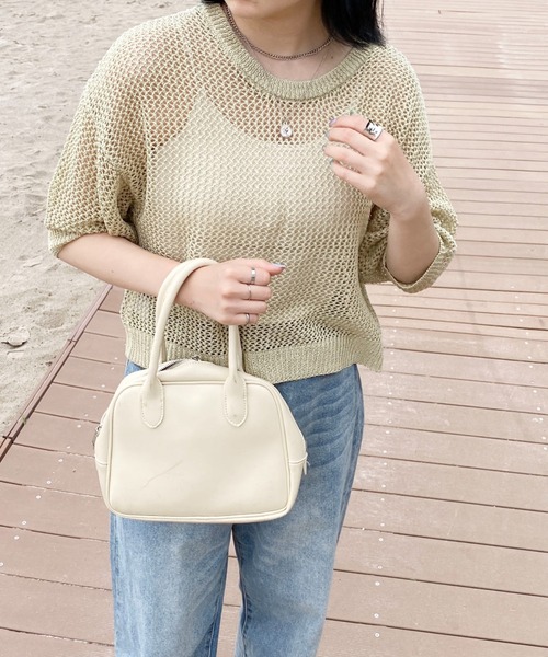 PairPair（ペアペア）の「メッシュニットカーディガン（カーディガン/ボレロ・レディース・アイボリー/ミント・フリー）」の11枚目の写真