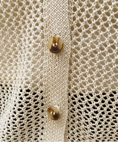 PairPair（ペアペア）の「メッシュニットカーディガン（カーディガン/ボレロ・レディース・アイボリー/ミント・フリー）」の13枚目の写真
