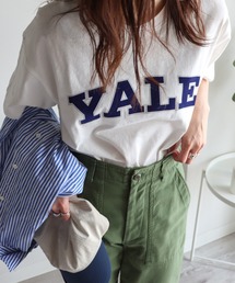 COURO | YALE Logo S/S Tee カレッジロゴ半袖Ｔシャツ(Tシャツ/カットソー)