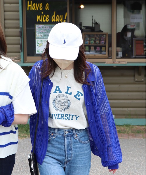 COURO(コウロ)の「YALE Logo S/S Tee カレッジロゴ半袖Tシャツ(Tシャツ/カットソー・レディース・ホワイト/ライトグレー/ネイビー/ホワイト系その他/グレー系その他/ネイビー系/ホワイト系その他2/グレー系その他2/ネイビー系1/ホワイト系その他3/グレー系その他3/ネイビー系2・M/L/XL)」の7枚目の写真