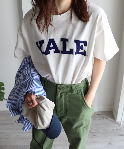 COURO(コウロ)の「YALE Logo S/S Tee カレッジロゴ半袖Tシャツ(Tシャツ/カットソー・レディース・ホワイト/ライトグレー/ネイビー/ホワイト系その他/グレー系その他/ネイビー系/ホワイト系その他2/グレー系その他2/ネイビー系1/ホワイト系その他3/グレー系その他3/ネイビー系2・M/L/XL)」の18枚目の写真