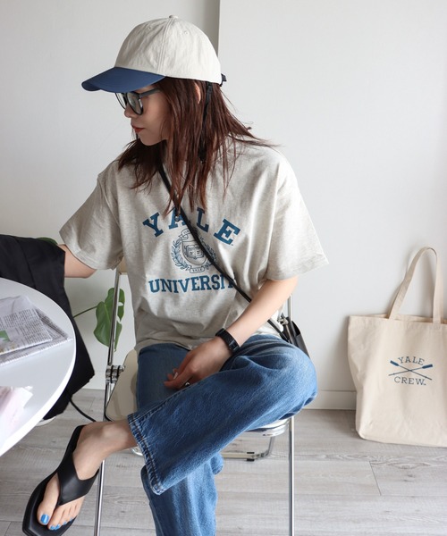 COURO(コウロ)の「YALE Logo S/S Tee カレッジロゴ半袖Tシャツ(Tシャツ/カットソー・レディース・ホワイト/ライトグレー/ネイビー/ホワイト系その他/グレー系その他/ネイビー系/ホワイト系その他2/グレー系その他2/ネイビー系1/ホワイト系その他3/グレー系その他3/ネイビー系2・M/L/XL)」の14枚目の写真