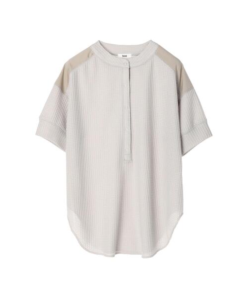 koe(コエ)の「ワッフルヘンリーネックプルオーバー*(Tシャツ/カットソー・レディース・グレー/オレンジ/ミント・FREE)」の22枚目の写真